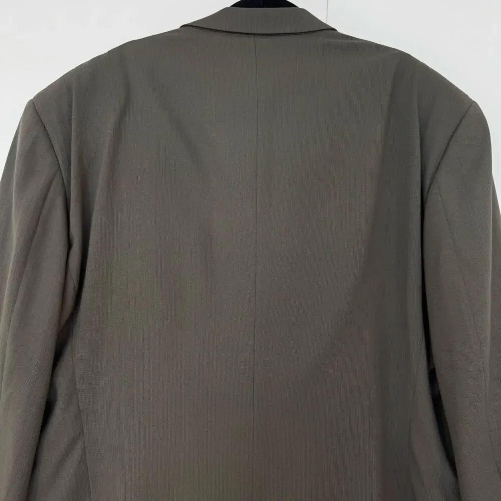 Calvin Klein Wool 3-Button Suit Jacket and Pants 48L Gray NWT $1,250